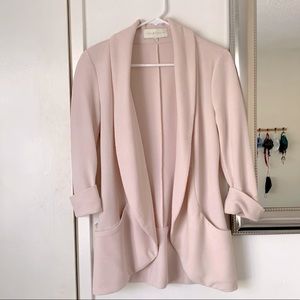 French Mauve Melanie Shawl Knit Blazer